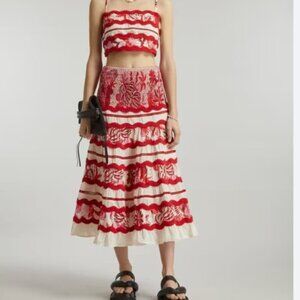 Fram Rio Off-White Rio Tiles Midi Skirt, Large